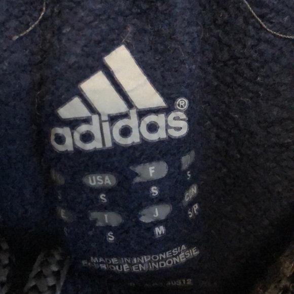 Mens Navy and Gray Adidas Fleece Sweatpants (Size Small) - Picture 5 of 5